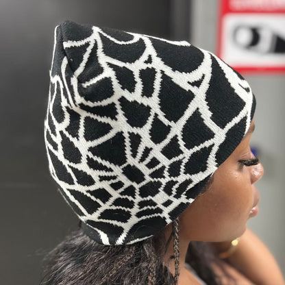 LDB Collections Black Cute Electric Cobweb Spider Beanies