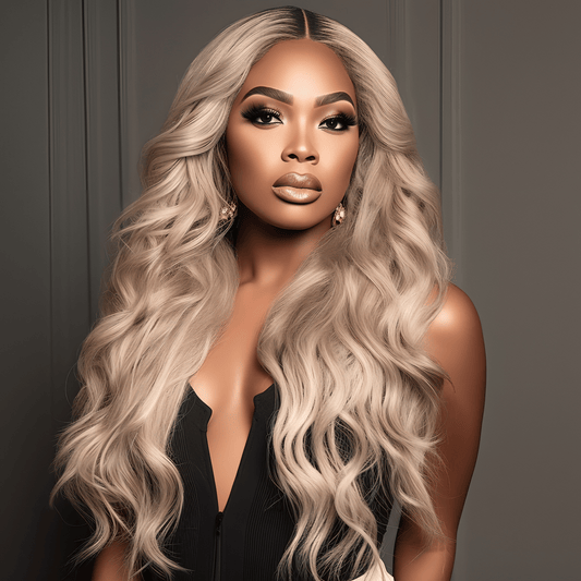 LDB Collections Blonde Body Wave 13x4 Transparent Lace Front Wig