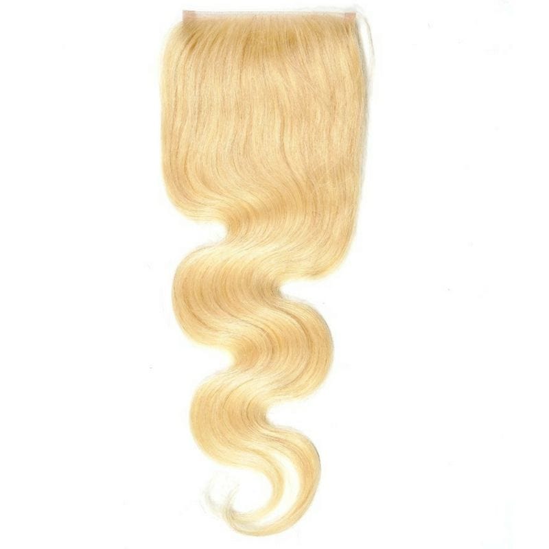 LDB Collections Blonde Body Wave 4x4 Transparent Closure