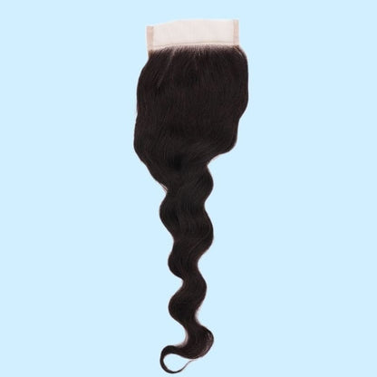 LDB Collections Brazilian Loose Wave 4x4 Transparent Closure