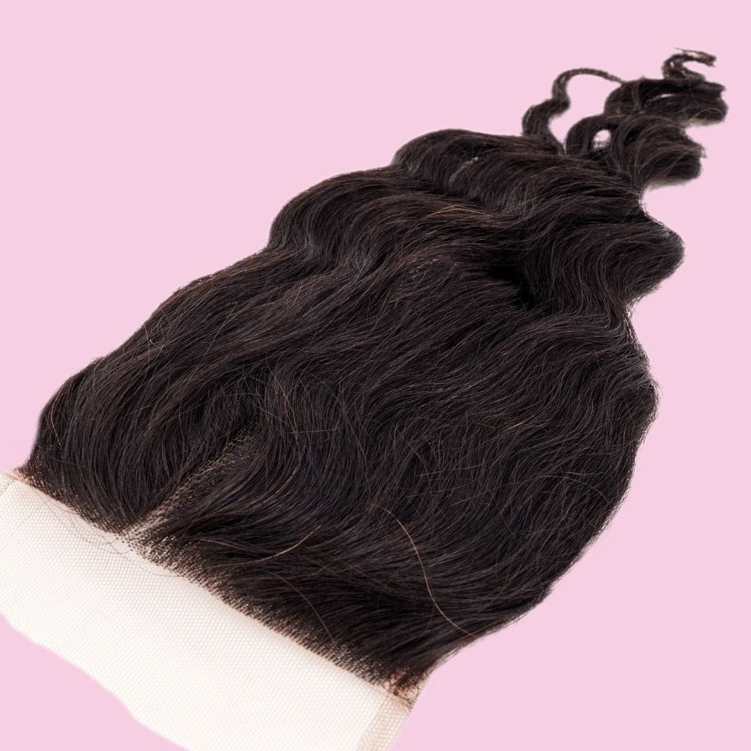 LDB Collections Brazilian Loose Wave 4x4 Transparent Closure