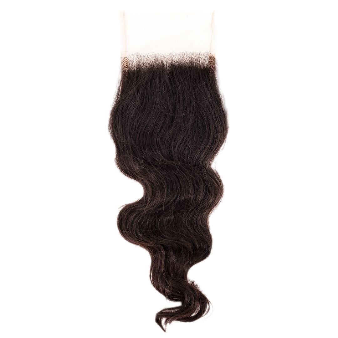 LDB Collections Raw Indian Wavy 4x4 Transparent Closure