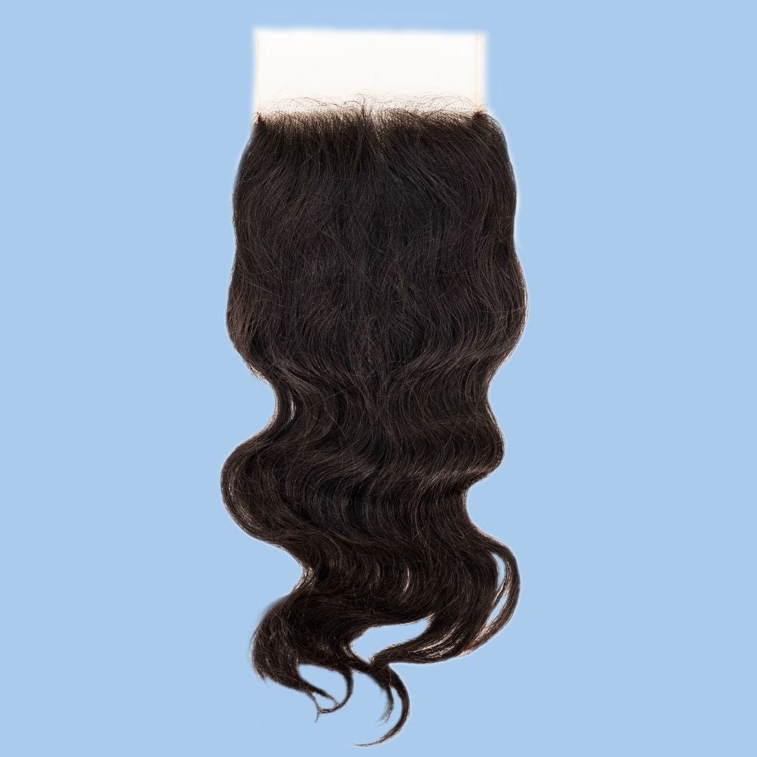 LDB Collections Raw Indian Wavy 4x4 Transparent Closure