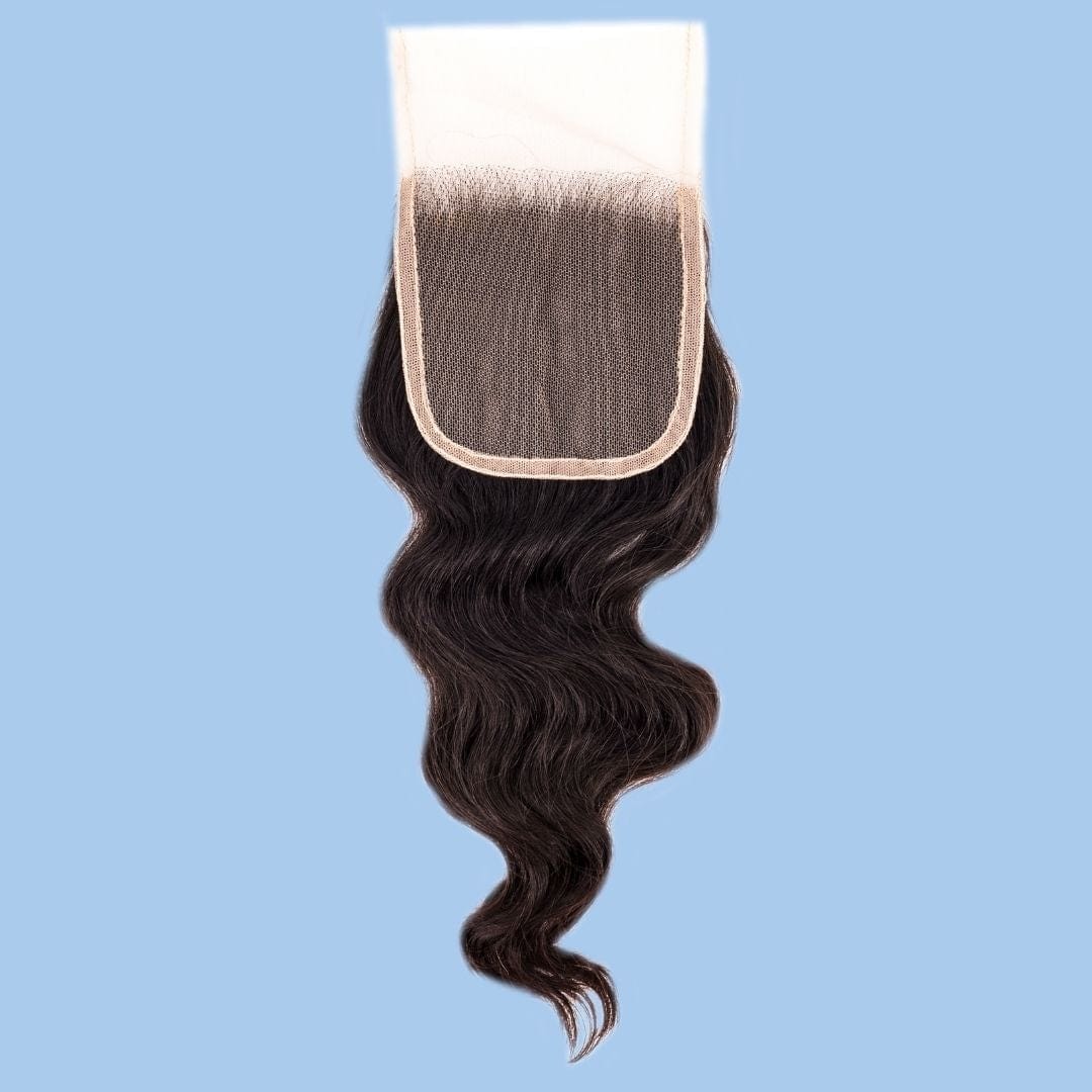 LDB Collections Raw Indian Wavy 4x4 Transparent Closure