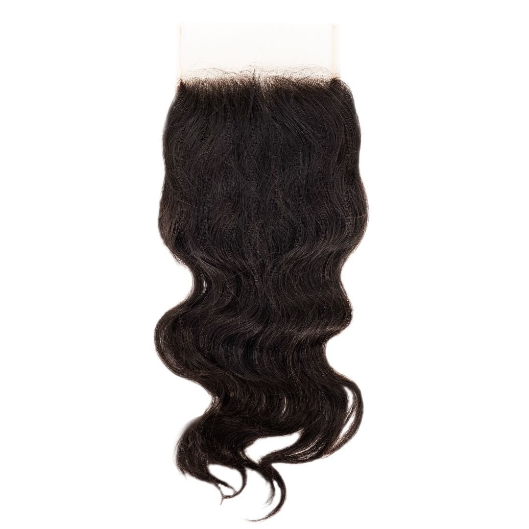 LDB Collections Raw Indian Wavy 4x4 Transparent Closure