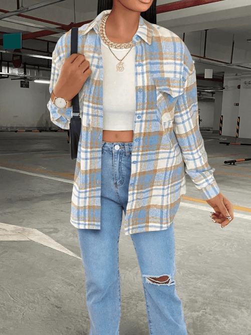 LDB Collections S / Plaid Relaxed Fit Plaid Shirt for Everyday Wear